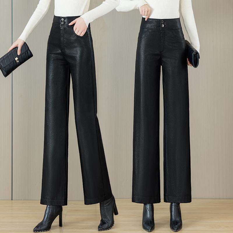 皮裤女真皮2025新款海宁绵羊皮高腰裤直筒裤加绒加厚长裤宽松裤子,女装/女士精品,休闲裤,淘宝优惠券,粉丝福利购,淘宝优惠卷
