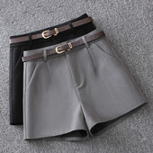 短裤 百搭宽松阔腿裤 靴裤 新款 西装 高腰显瘦A字裤 女夏季 2025年时尚