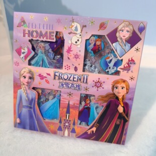 艾莎公主100张卡通儿童贴纸盒装冰雪奇咕卡防水贴画玩具elsa女王