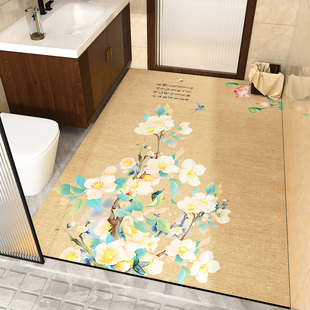 卫生间地垫大尺寸可裁剪浴室门口硅藻泥吸水速干防滑洗手池下脚垫