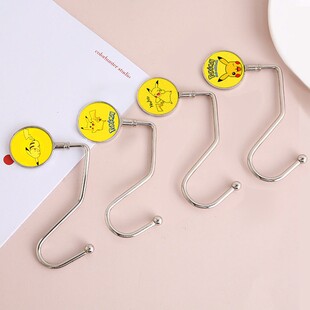 皮卡丘学生课桌面书包挂钩宿舍多功能挂钩可拆卸移动免打孔S型新