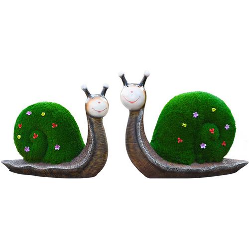 绿雕蜗牛摆件户外玻璃钢动物雕塑园林景观花园庭院仿真绿植小品