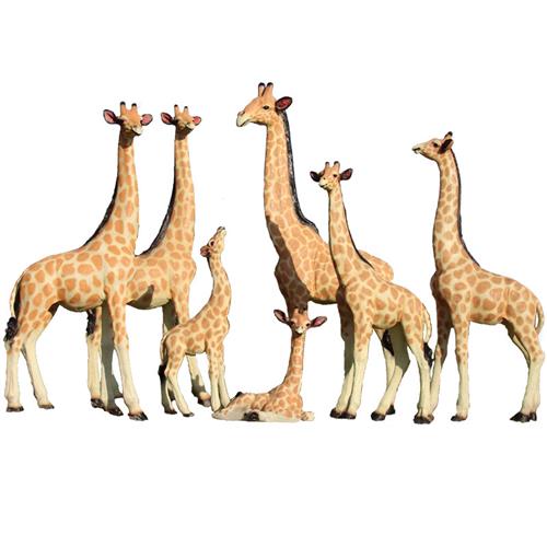 新户外大型仿真长颈鹿玻璃钢雕塑假动物模型园区景观草坪装饰摆件