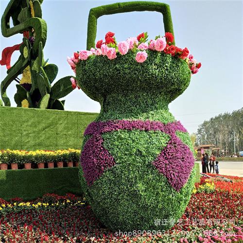 仿真绿雕绿雕稻草设计绿色仿真植物绿雕地标雕塑景观