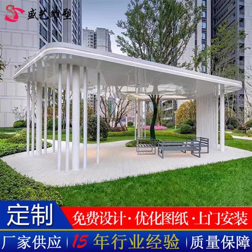 不锈钢廊架园林小区景观长廊异形创意钢结构金属凉亭不锈钢廊架