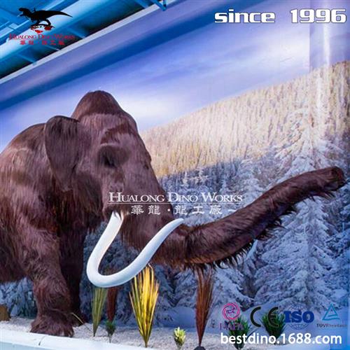 仿真动物猛犸象野生生物超大模型自然博物馆生物模型摆件工艺品