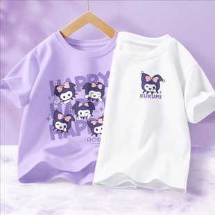 新款 童装 纯棉短袖 可爱短袖 潮 T恤女童洋气宝宝半袖 库洛米2025夏季