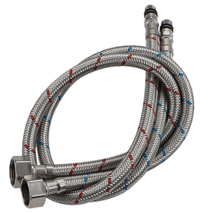 汉克顿304不锈钢丝编织防爆管冷热单孔水龙头单头 尖头进水软管