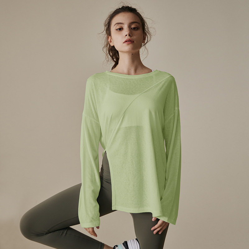 瑜伽服女秋冬款跑步运动宽松罩衫