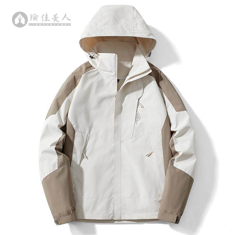 冲锋衣春秋单冲拼接薄款男女款户外运动休闲外套上衣