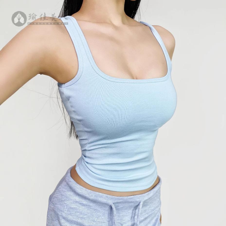 2025春夏辣妹低胸U领弹力收腰含