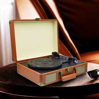 黑胶唱片机手提木质复古留声机蓝牙欧式客厅摆件唱机音箱礼品工厂