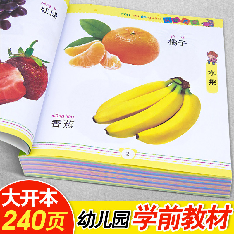 认物大全儿童早教书启蒙认知书籍宝宝看图识物识字卡片婴幼儿书