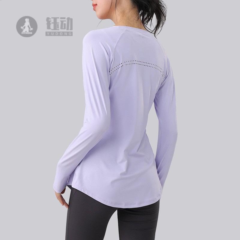运动服中长款长袖女遮臀显瘦透气