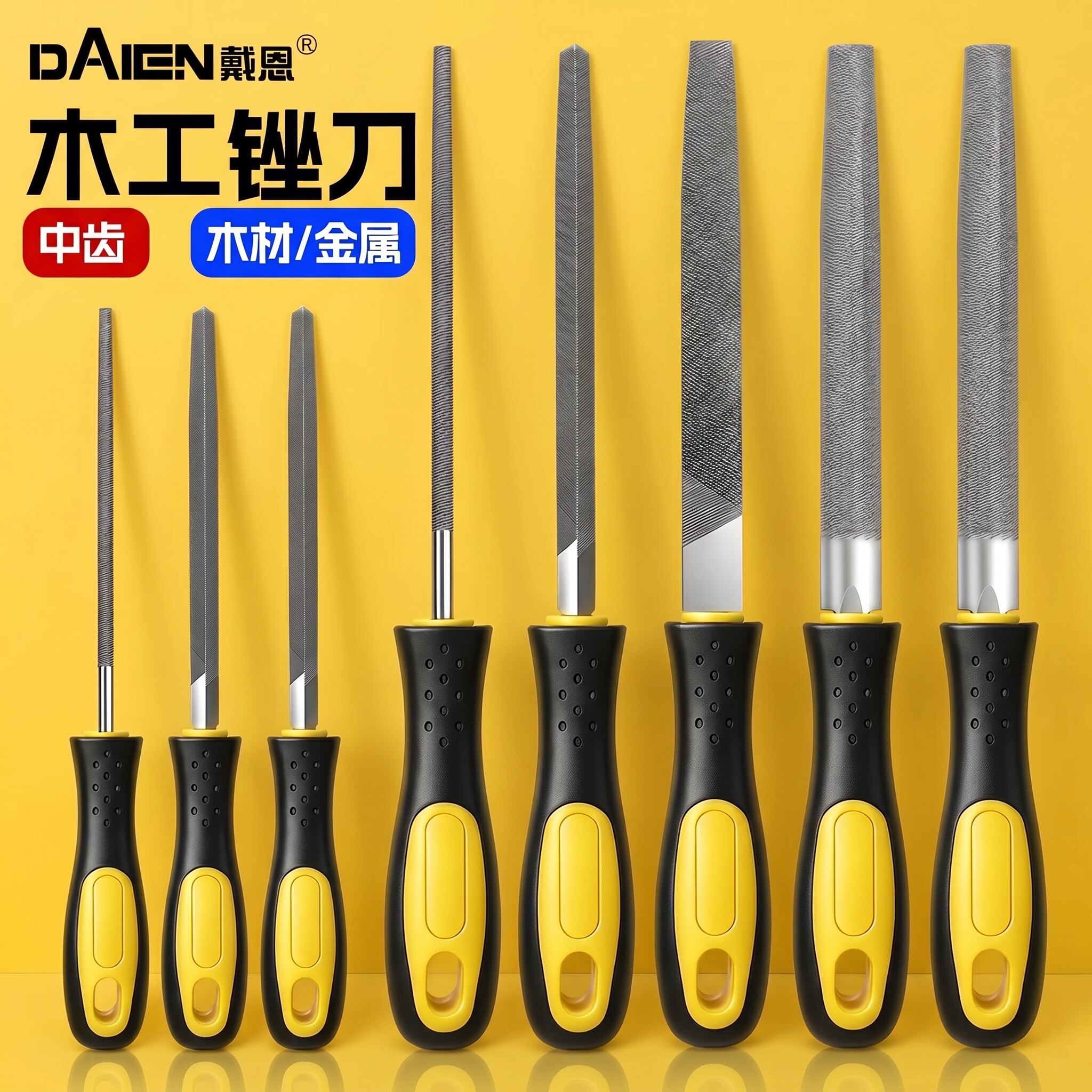 木工专用锉刀高硬度打磨工具小型三角半圆中齿扁平锉刀圆矬子搓刀