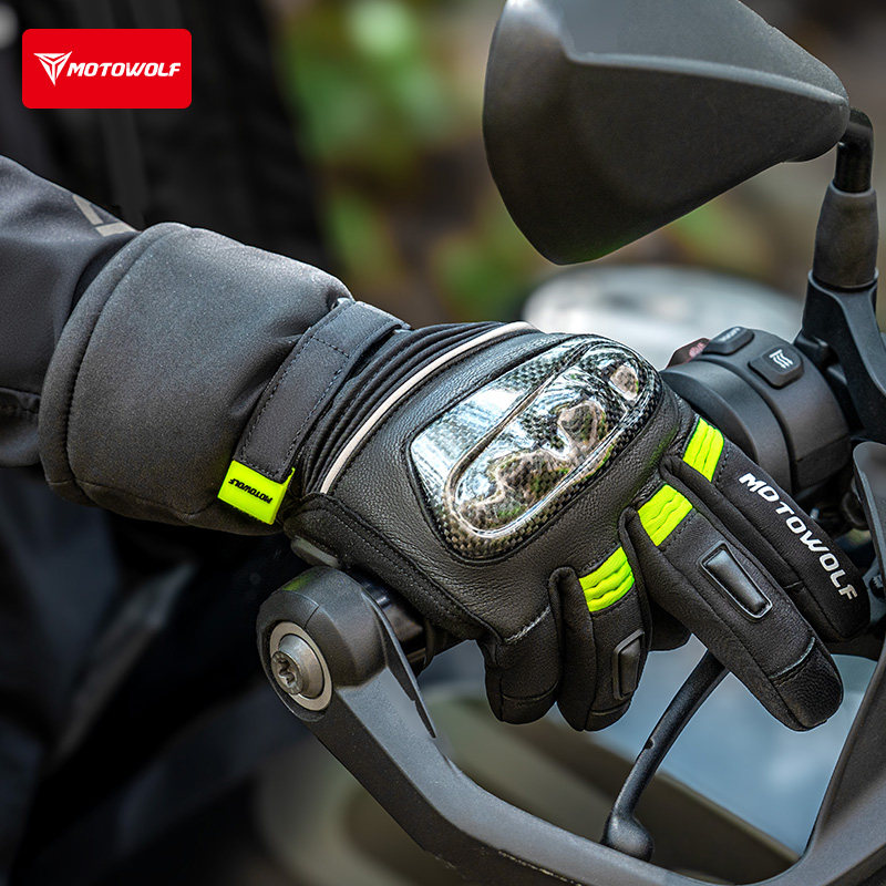摩多狼冬季摩托车保暖手套防水