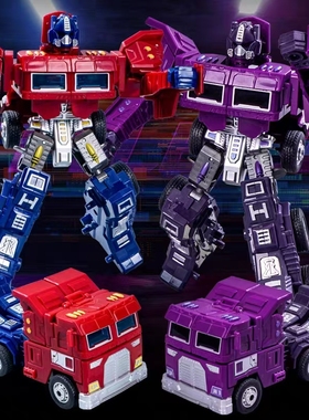 变形玩具汽车金刚机器人战士手办模型擎天黄蜂柱惯性正版儿童男孩