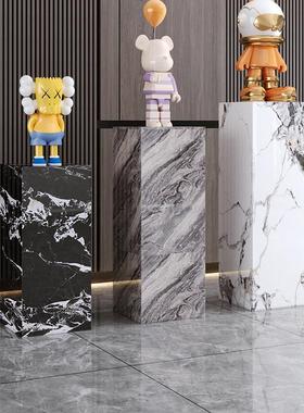 大理石摆件底座雕塑展示增高摆台基座玄关立柱客厅装饰落地式花架