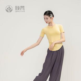 短袖舞练功服女款舞蹈服形体训练上衣夏修身瑜伽服古典舞艺考
