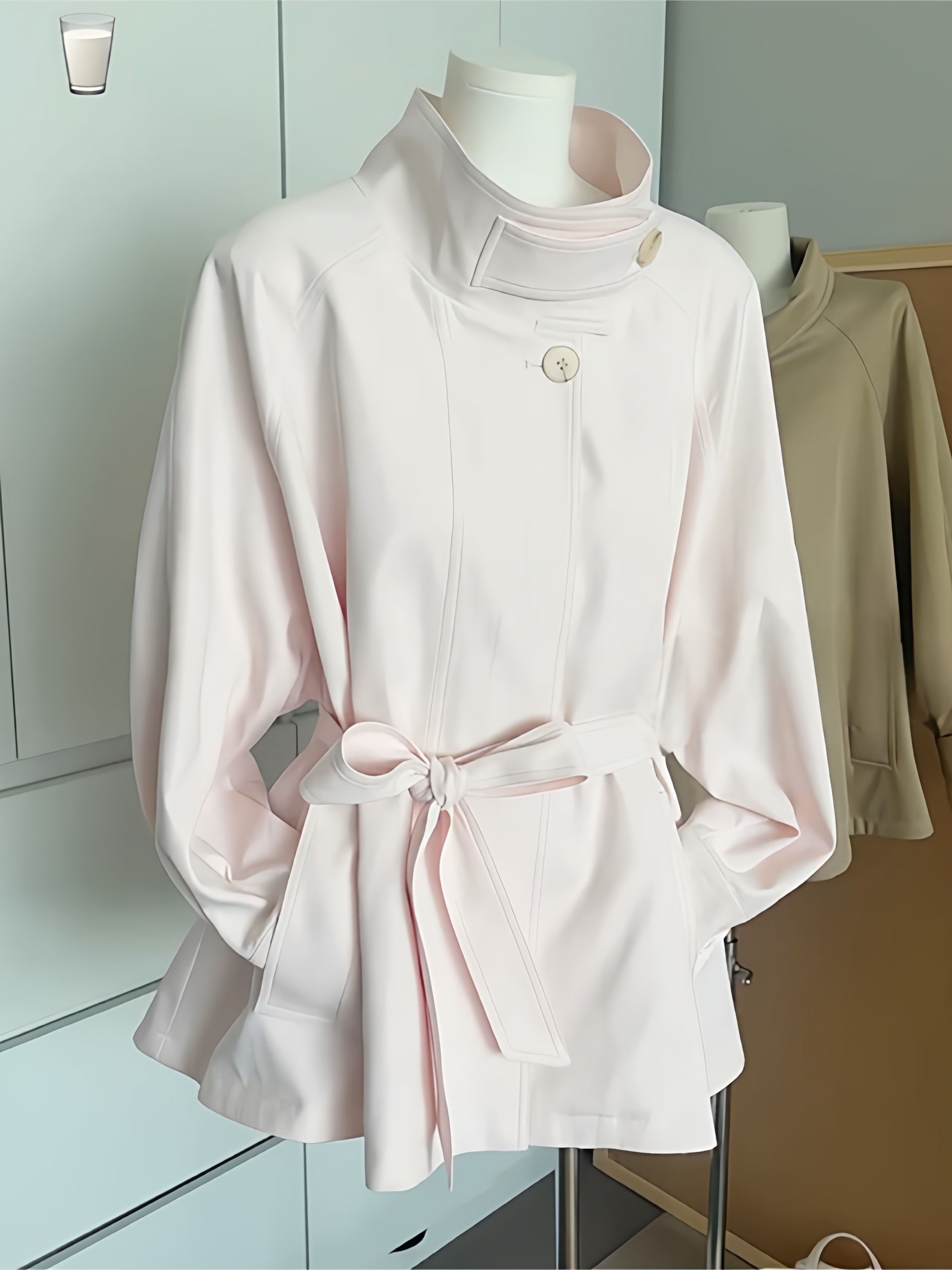 粉樱絮语 甜美少女感新款风衣立领袖口蕾丝拼接设计宽松气质外套~,模玩/动漫/周边/娃圈三坑/桌游,Cosplay女装/cos女装,淘宝优惠券,粉丝福利购,淘宝优惠卷