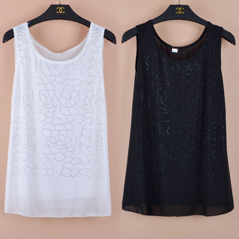 2019春夏季女装外穿加肥加大码背心女吊带无袖上衣纯色打底衫纱网在类目 女装/女士精品, 大码女装中 - 来自Buy2taobao.com提供专业的淘宝代购服务