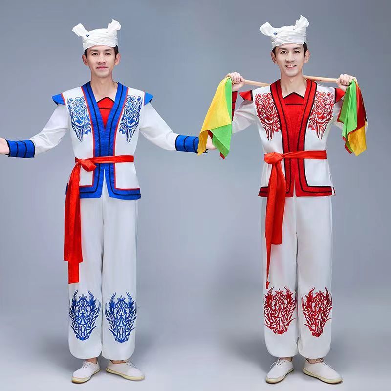 横山老腰鼓舞蹈服陕北安塞腰鼓服