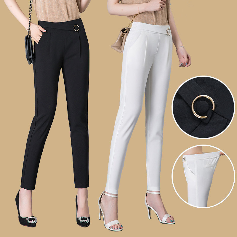 哈倫褲女夏2019新款顯瘦百搭女褲寬松褲子直筒西褲春秋休閑九分褲在類目 女裝/女士精品, 褲子, 休閒褲中 - 來自Buy2taobao.com提供專業的淘寶代購服務