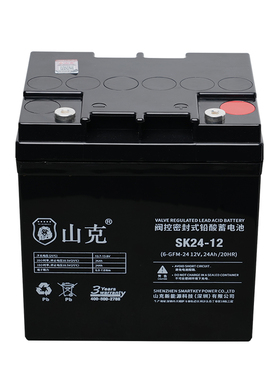 山克12V24AH蓄电池UPS电池12VEPS逆变器免维护铅酸蓄电池电瓶专用