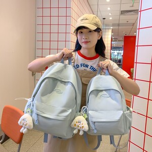 新款纯色百搭小书包女韩版学生高