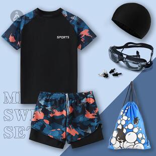 泳衣套装男2025新款青少年防尴尬大码泳装男士泳衣游泳装备男全套