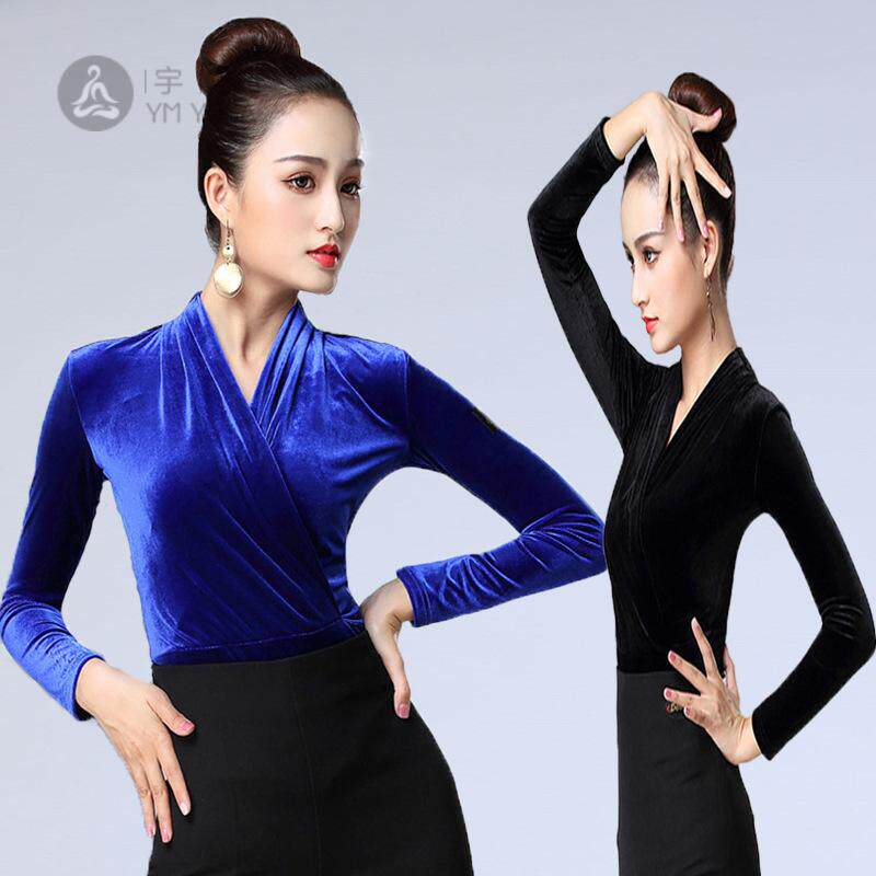 形体礼仪训练服女连体暗扣长袖