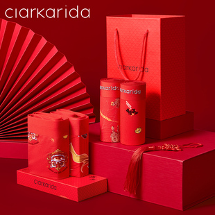 clarkarida男士内裤男本命年大红色马年平角裤结婚礼盒装四角裤