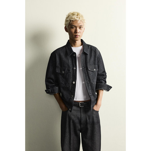 柜399！ZA早秋新品 男装 基本款牛仔经典百搭夹克外套6987314 405