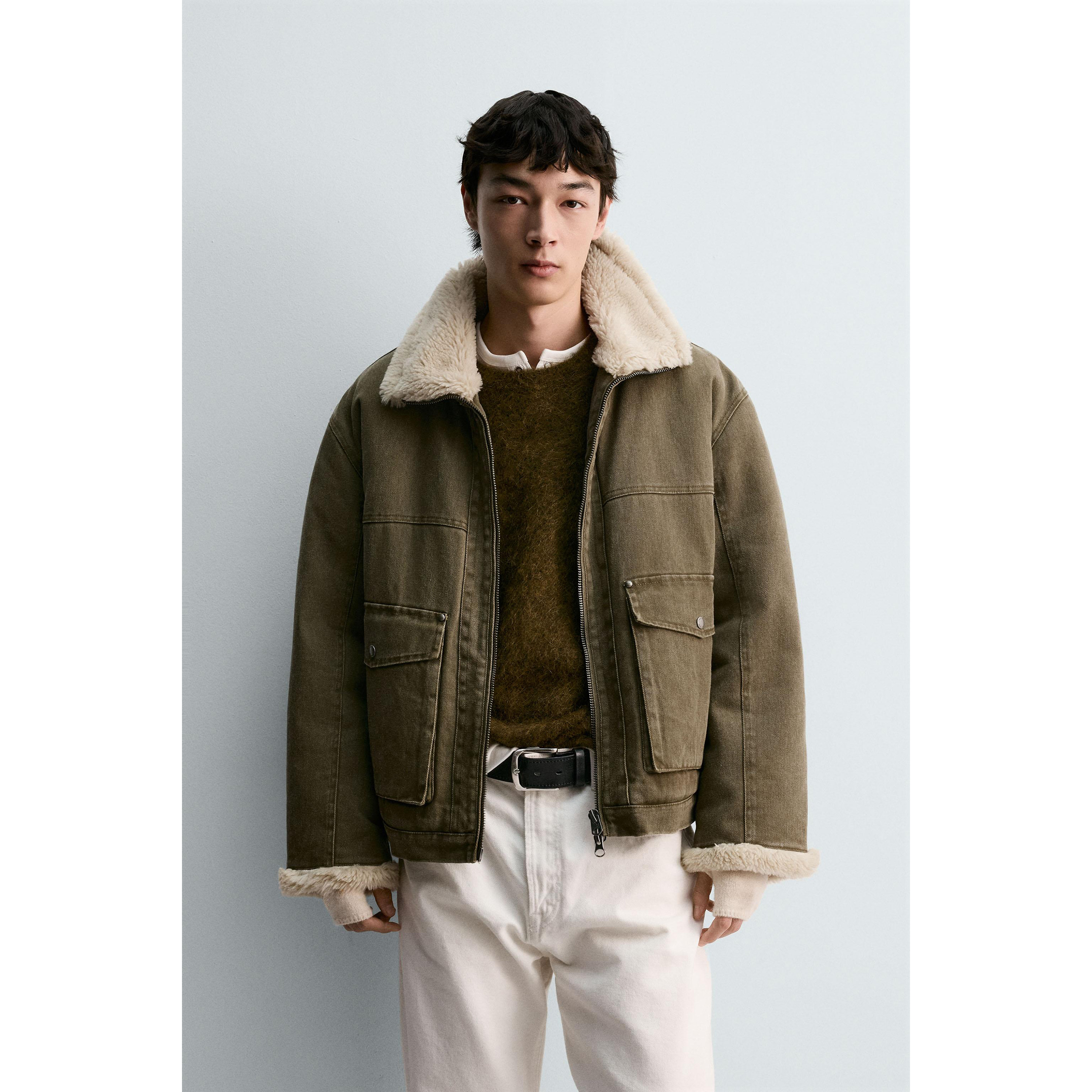 柜799！25 冬季新品 男装 宽松水洗双面棉服夹克外套 3833900 505