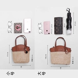 JACD Плетеная летняя пляжная соломенная сумка через плечо