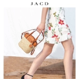 JACD Плетеная летняя пляжная соломенная сумка через плечо