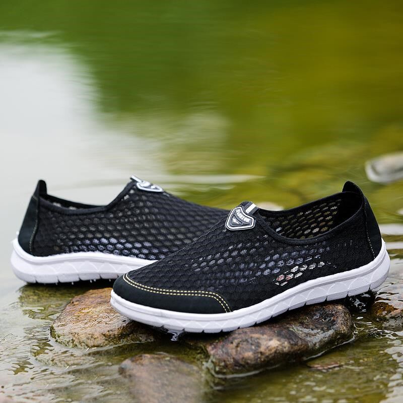 网鞋男透气网面透气休闲运动网眼鞋一脚蹬夏天轻便散步妈妈鞋在类目 流行男鞋, 低帮鞋中 - 来自Buy2taobao.com提供专业的淘宝代购服务