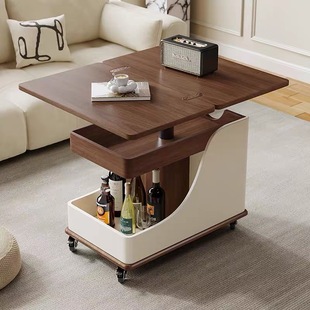 可移动边几现代简约小户型升降折叠沙发边柜客厅家用推车茶几桌子
