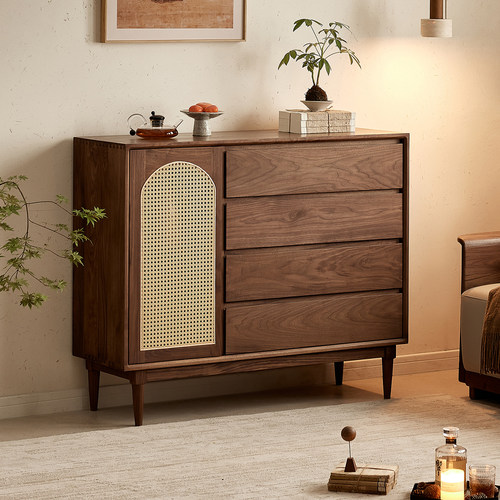 北美黑胡桃木餐边柜多用