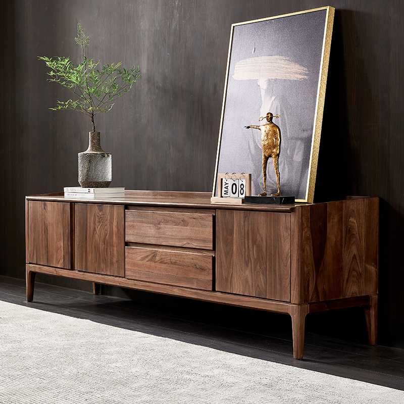 水墨兰亭北美黑胡桃木风格客厅