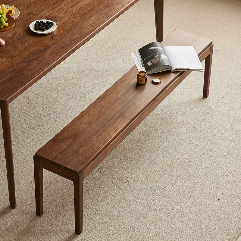 北美黑胡桃木长凳家用餐厅复古长条凳北欧家用换鞋凳卧室床尾凳子,住宅家具,床尾凳/长凳,淘宝优惠券,粉丝福利购,淘宝优惠卷