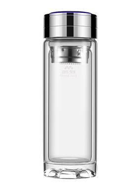 名到MIODO 双层玻璃杯商务杯办公杯附茶滤网礼盒装MD-85210 300ml