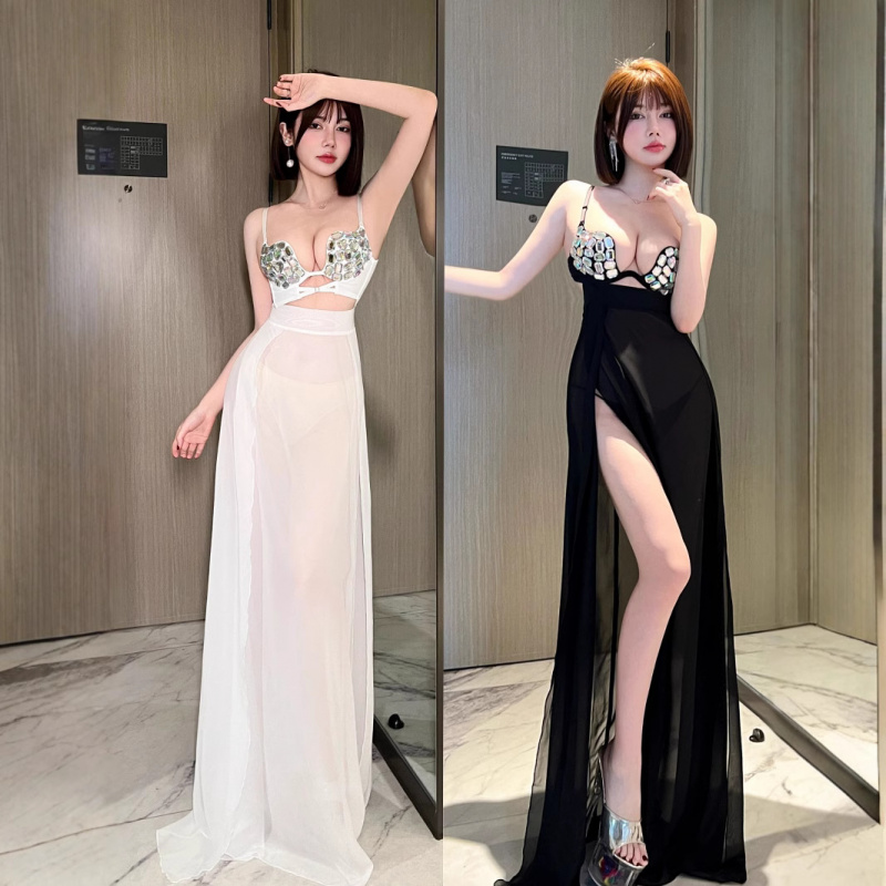 晚礼服女网纱连衣裙高级性感
