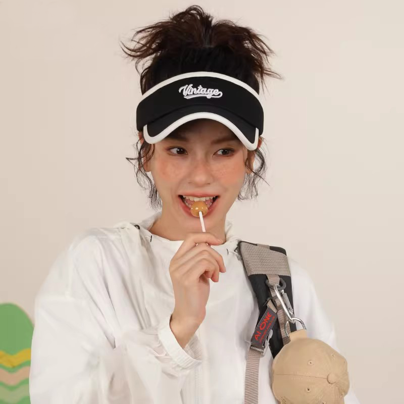 运动空顶帽子女2026年新款春夏季新款休闲户外防晒鸭舌帽遮阳帽男