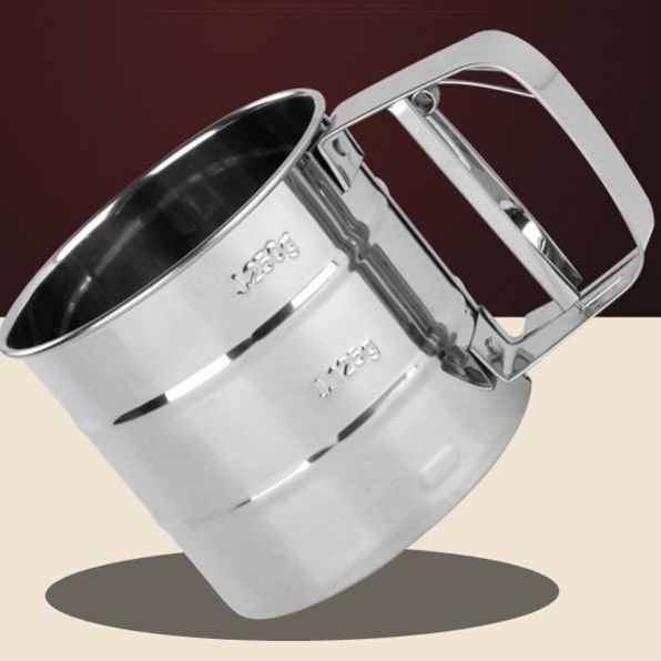 面粉筛烘焙专用手持家用不锈钢手动面粉筛半自动较厚面超细粉筛网