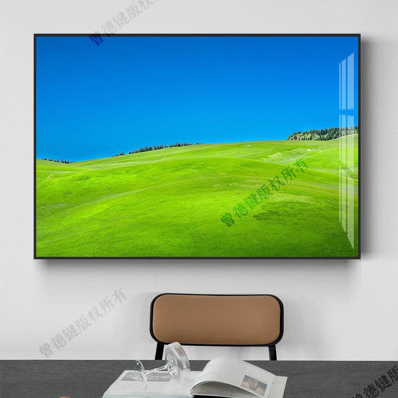 新疆喀拉峻风景客厅挂画沙发背景墙装饰画餐厅草原单幅画壁画