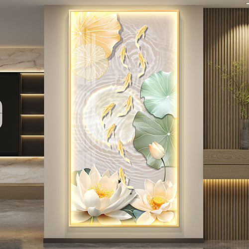 led带灯入户轻奢玄关装饰画 画走廊过道挂画 画壁画 画简约现代九