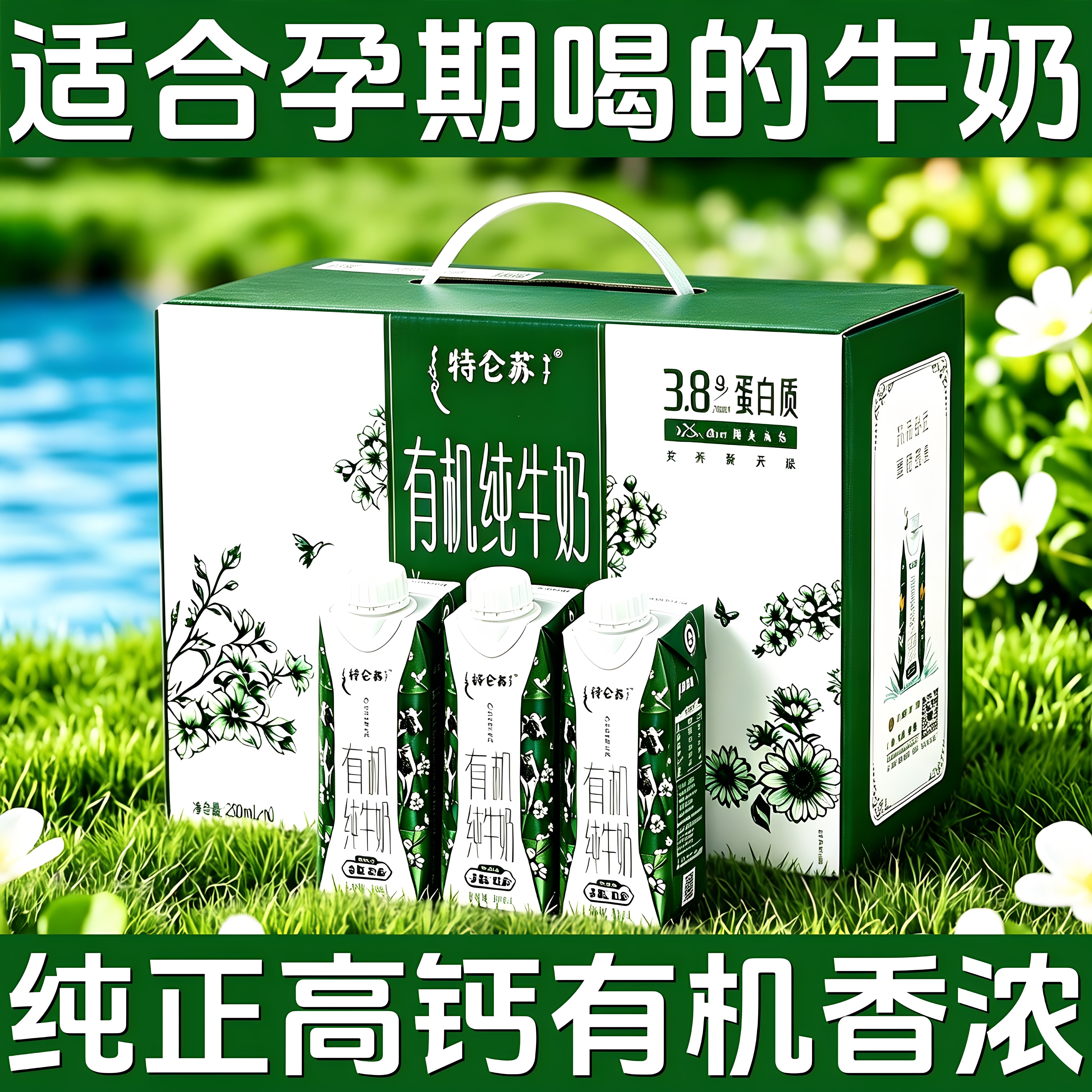 适合孕期孕妇怀孕可以喝的牛奶蒙牛特仑苏有机纯牛奶营养早餐食品