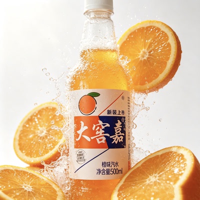 大窖嘉橙味香槟荔枝菠萝汽水500ml夏日解馋解暑露营碳酸饮料批发