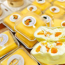 芒果班戟蛋糕手工动物奶油千层爆浆夹心零食早餐下午茶甜品慕斯